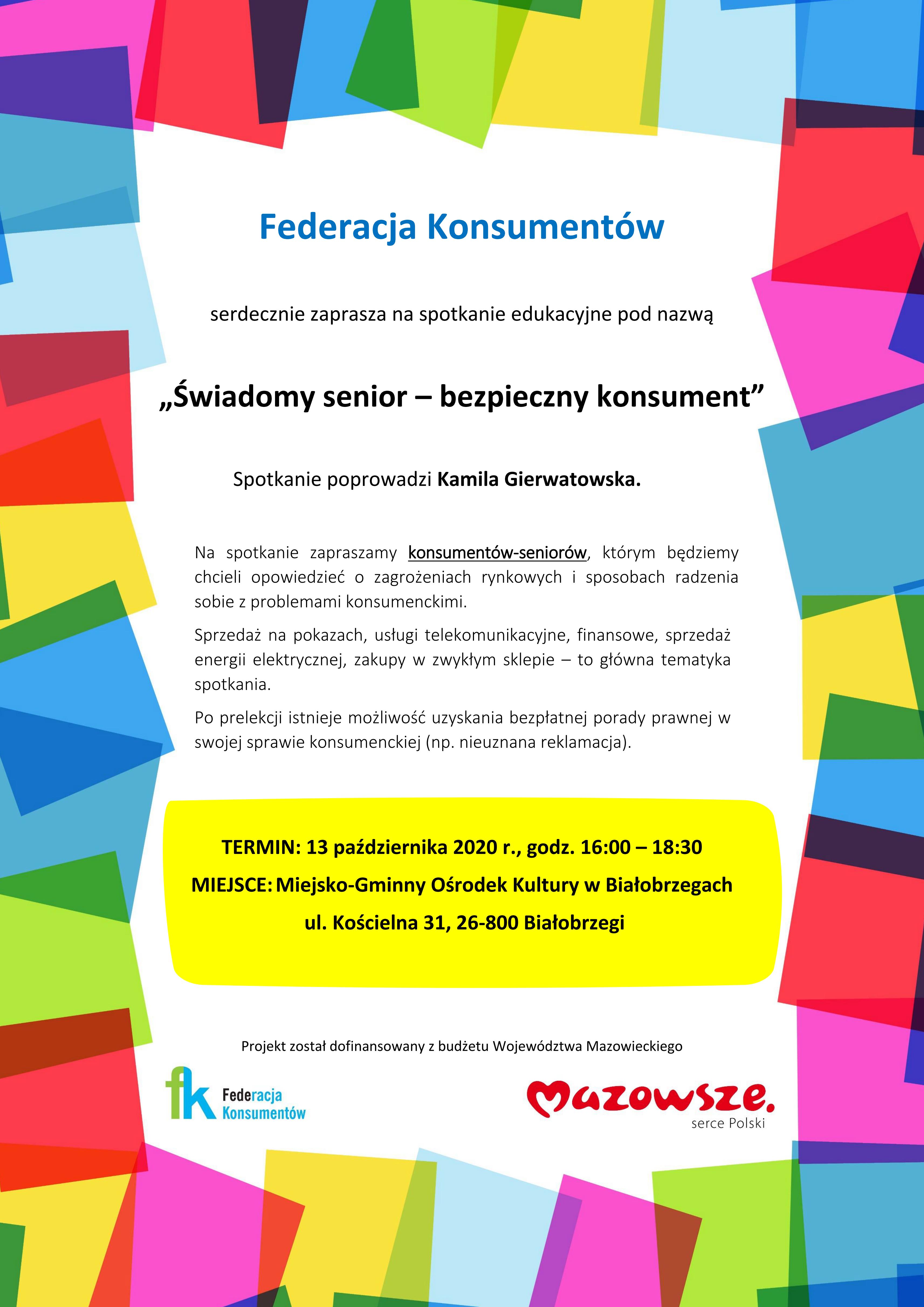 plakat seniorzy 